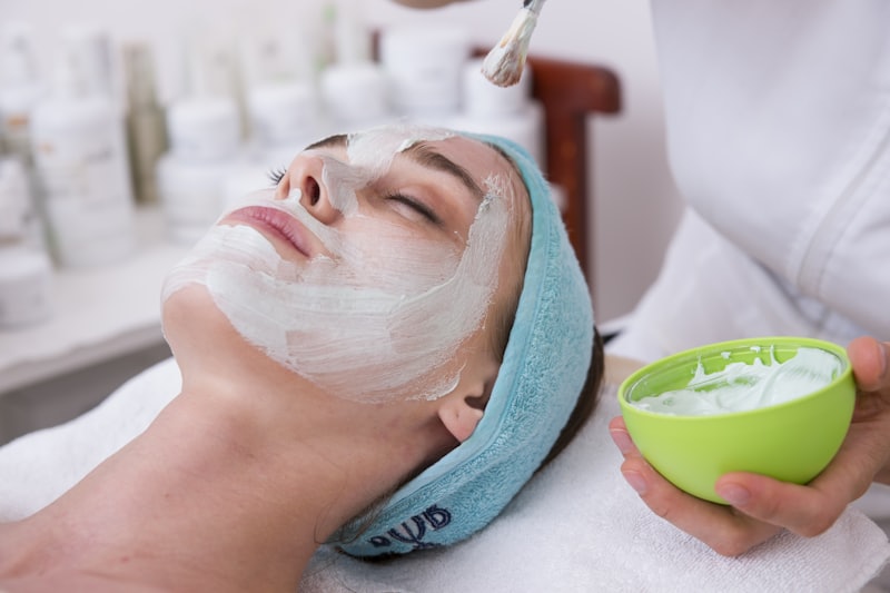 Facial treatment close-up